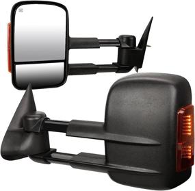 img 4 attached to 🔥 Upgraded Powered Heated Towing Side Mirrors w/ Turn Signal Compatible With 03-06 Silverado, Suburban, Avalanche, Sierra, Yukon by DNA Motoring