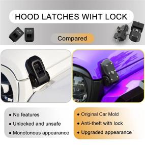 img 1 attached to YeSeHow Hood Latch Kit: Anti-Theft Hood Lock for Jeep Wrangler JL/Gladiator JT - 2018-2021 Compatible