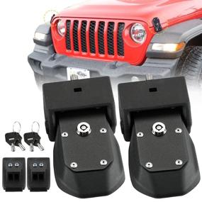 img 4 attached to YeSeHow Hood Latch Kit: Anti-Theft Hood Lock for Jeep Wrangler JL/Gladiator JT - 2018-2021 Compatible