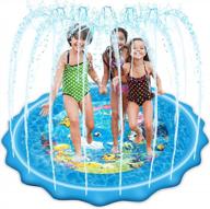 beat the heat with mademax upgraded 79" splash pad - summer fun water toys for kids! logo