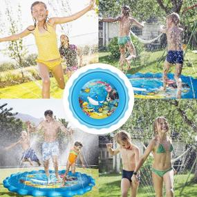 img 1 attached to Beat The Heat With Mademax Upgraded 79" Splash Pad - Summer Fun Water Toys For Kids!