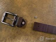 img 1 attached to Bullko Casual Classic Buckle Leather Men's Accessories review by Landon Bandepalli