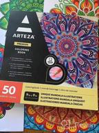 img 1 attached to Unwind And De-Stress With Arteza'S Mandala Coloring Book For Adults - 50 One-Sided Images Of Intricate Designs On 9X9 Inches, Perfect For Relaxing, Reflecting, And Decompressing review by Bogdan Swizzle