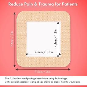 img 1 attached to 🩹 Gentle Border Sacrum Silicone Soft Square Adhesive Border Dressing Foam for Wound Care 3 X 3" - Pack of 10 | Medical Is Us