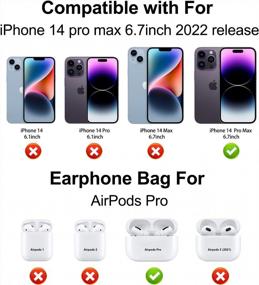 img 2 attached to AnsTOP Crossbody Phone Case For IPhone 14 Pro Max: PU Leather Wallet With RFID Blocking & Airpods Protection For Women