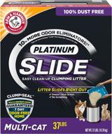 🧹 effortless cleanup guaranteed with arm & hammer platinum slide clumping cat litter for multiple cats logo