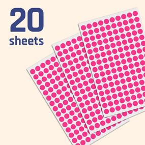 img 2 attached to 3000 упаковок 0,375-дюймовые круглые наклейки с точками, круглые этикетки - розовый