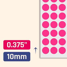 img 3 attached to 3000 упаковок 0,375-дюймовые круглые наклейки с точками, круглые этикетки - розовый