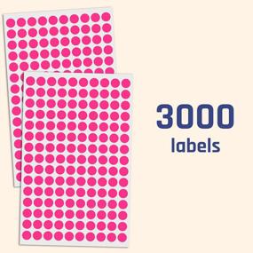 img 1 attached to 3000 Pack 0.375 Inch Round Dot Stickers Circle Labels - Pink