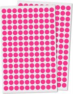 3000 упаковок 0,375-дюймовые круглые наклейки с точками, круглые этикетки - розовый логотип