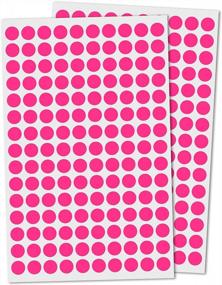 img 4 attached to 3000 упаковок 0,375-дюймовые круглые наклейки с точками, круглые этикетки - розовый