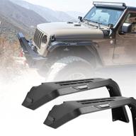 roxx front fender flares for 2019-2021 jeep gladiator jt offroad powder coated steel logo