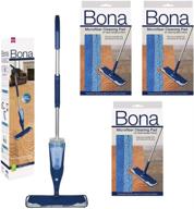 bona spray mop for hardwood floors with 3 bona microfiber pads logo