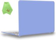 матовый жесткий чехол для macbook 12 дюймов с дисплеем retina (модель: a1534) - безмятежный синий цвет, мягкая на ощупь отделка с чистящей салфеткой из микрофибры в комплекте ueswill логотип