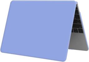 img 1 attached to Матовый жесткий чехол для MacBook 12 дюймов с дисплеем Retina (модель: A1534) - безмятежный синий цвет, мягкая на ощупь отделка с чистящей салфеткой из микрофибры в комплекте UESWILL