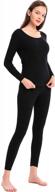femofit women's thermal underwear long johns soft top bottom winter warm base layer set s-xl logo
