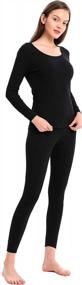 img 4 attached to Femofit Women'S Thermal Underwear Long Johns Soft Top Bottom Winter Warm Base Layer Set S-XL