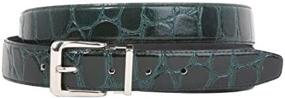 img 4 attached to Single Silver Alligator Patent Leather Women's Accessories at Belts