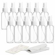 12 pack 30ml clear mini spray bottles by zejia - fine mist travel perfume bottle for essential oils with stickers, tissues & droppers logo