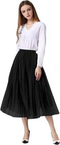 img 2 attached to Afibi Vintage Formal Pleated X Large Women's Clothing ~ Skirts