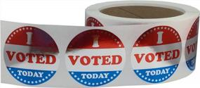 img 1 attached to Блестящие металлические серебряные наклейки, за которые я проголосовал сегодня - рулон 500 этикеток в день выборов