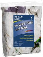 🌈 multicolored 4 lb. bag of pro-clean a99701 recycled t-shirt cloth rags logo