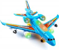 exciting bump and go toy airplane with led lights and sounds for kids 3+ years! logo