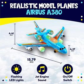 img 1 attached to Exciting Bump And Go Toy Airplane With LED Lights And Sounds For Kids 3+ Years!