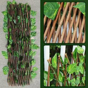 img 2 attached to Expandable Fence Privacy Screen: Decorative Faux Ivy Panel For Balcony Patio Outdoor - 1PACK