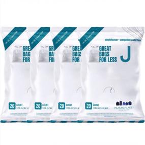 img 2 attached to Plasticplace Trash Bags For Simplehuman Code J Bins │White Drawstring Garbage Liners 10-10.5 Gallon / 38-40 Liter │ 21'' X 28'' (100 Count, 5 Packs Of 20) (TRA192WH)