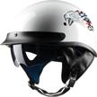 ilm half helmet open face motorcycle helmets for moped cruiser scooter with sun visor motorcycle & powersports logo