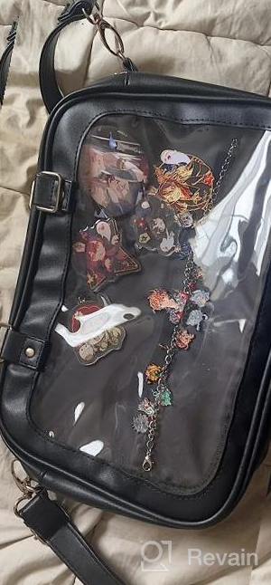 img 1 attached to Show Off Your Anime Cosplay Pins With The STEAMEDBUN Ita Bag Crossbody Backpack review by Lisa Ortega