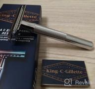 img 1 attached to Chrome Plated King C. Gillette Double Edge 🪒 Safety Razor Handle with 5 Platinum Coated Refills Pack review by Vinay Kumar ᠌