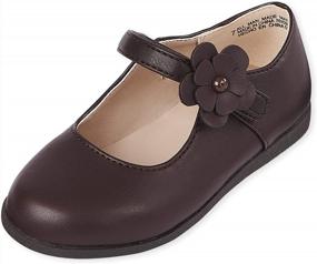 img 3 attached to Comfortable Unisex Uniform Mary Jane Flat Shoes For Kids By The Children'S Place