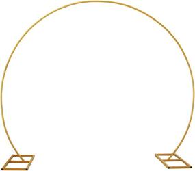 img 4 attached to LANGXUN Golden Metal Circle Balloon Arch Decoration: Perfect for Birthday, Wedding, Graduation & Party Supplies – Large Size