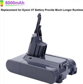 img 1 attached to 6000MAh V7 Battery Replacement Upgrade Compatible With Dyson V7 Animal, Absolute, Motorhead, Trigger, Car+Boat, HEPA, And Fluffy Handheld Stick Vacuum Cleaners By ELEFLY