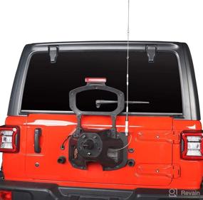 img 3 attached to 🚁 Enhance Your Jeep JL Wrangler with the V8 GOD CB Radio Antenna Mount Bracket Holder for 2018-2022 Models