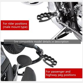 img 1 attached to Passenger Footpegs Footrest Compatible Davidson Motorcycle & Powersports