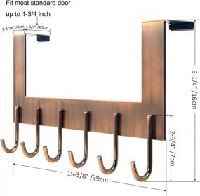 img 3 attached to Эффективная подвеска над дверью с помощью антикварной медной вешалки WEBI с 6 крючками