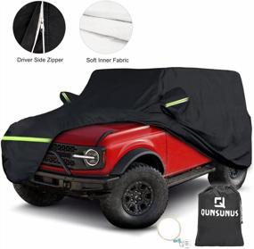 img 3 attached to Waterproof Bronco 2-Door SUV Car Cover | All-Weather 210T, Windproof, And 6-Layer Protection | Fits 2021-2022 Bronco SUV | QUNSUNUS