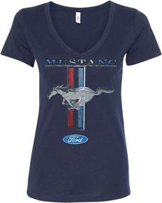 img 2 attached to Mustang Classic Womens V Neck T Shirt Automotive Enthusiast Merchandise : Apparel
