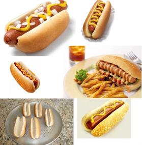 img 3 attached to Non-Stick Hot Dog Bun Pan Hotdog Bread Mould – Oval Gold Set of 3pcs, 7 inches