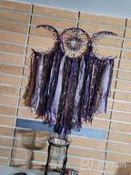 img 1 attached to ANROYE Triple Moon Goddess Macrame Wall Hanging, Large Crescent Moon Dream Catcher, Handmade Boho Art, Unique Bohemian Hippie Woven Pagan Wall Decor for Bedroom Nursery Bathroom Dorm Decoration Gift review by Justin Gore