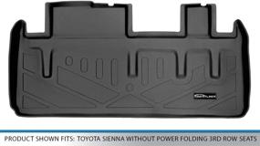 img 2 attached to 🚗 MAXLINER All-Weather Cargo Liner Floor Mat Behind 3rd Row Black - 2011-2018 Toyota Sienna (No Power Folding 3rd Row Seats)