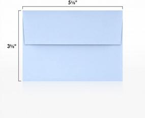 img 2 attached to 50 упаковок Baby Blue A1 Пригласительный конверт 3 5/8 X 5 1/8 для карт 3 1/2 X 4 7/8, очистите и отпечатайте Конверты LUXPaper для печати для приглашений