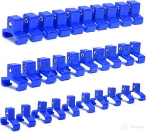 img 4 attached to 🔧 CASOMAN 30-Piece Socket Clip Set: Convenient Blue Spring Loaded Ball Bearing Clips for Socket Organizers