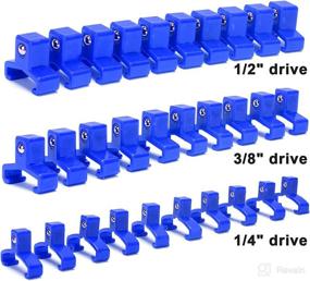 img 3 attached to 🔧 CASOMAN 30-Piece Socket Clip Set: Convenient Blue Spring Loaded Ball Bearing Clips for Socket Organizers