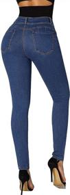 img 1 attached to Roswear Womens High Waisted Skinny Stretch Butt Lifting Jeans