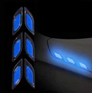 true line automotive carbon fiber reflective door fender flare marker trim molding 6pc (inner blue): enhance visibility and style with carbon fiber reflective trim логотип