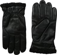 leather berber thinsulate gloves black logo